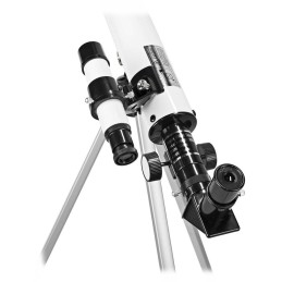 NEDIS teleskop SCTE5060WT/ clona 50 mm/ ohnisková vzdálenost 600 mm/ hledáček 5 x 24/ výška 125 cm/ Tripod/ bílo-černý
