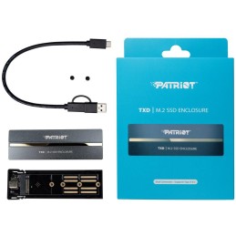 PATRIOT TXD M.2 PCIe SSD Enclosure / Rámeček pro PCIe NVMe SSD/ USB-C Gen 3.2 / hliníkové tělo