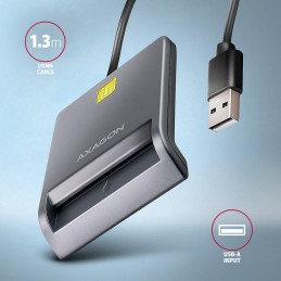 AXAGON čtečka kontaktních smart karet USB-A (eObčanka) / Smart Card / CRE-SM3T / USB 2.0 / 1,3m