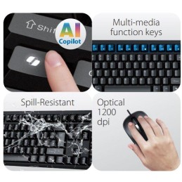 GENIUS KM-100SE/ Drátový set/ Copilot/ USB/ černá/ CZ+SK layout