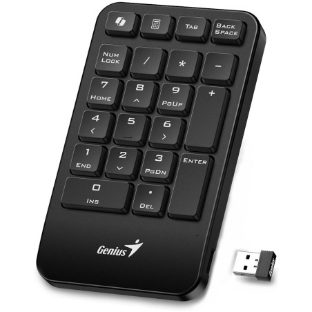 GENIUS NumPad 1000/ numerická/ bezdrátová 2,4GHz/ Copilot/ mini receiver/ USB/ černá