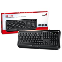 GENIUS KB-118 ver. II/ Drátová/ PS2/ černá/ CZ+SK layout