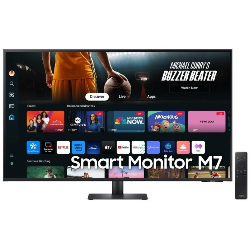 Samsung Smart Monitor M7 43" / M70D / 4K UHD 3840x2160 / 16:9 / VA / 4ms / 60Hz / HDMI/DP/USB/USB-C/WiFi/BT/VESA/Repro