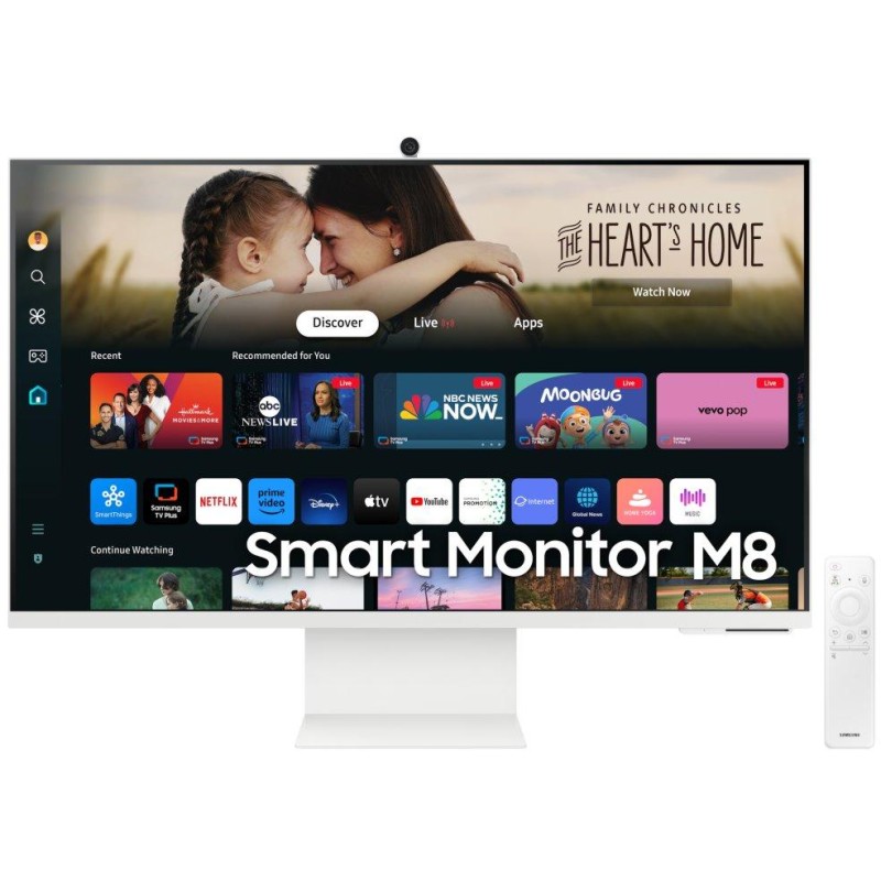 Samsung Smart Monitor M8 32" / M80D / 4K UHD 3840x2160 / 16:9 / VA / 4ms / 60Hz / HDMI/DP/USB/USB-C/WiFi/BT/VESA/Repro