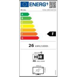 HP 727pk/ 27"/ 3840x2160/ IPS/ 5ms/ 400 cd/m2/ 2000:1/  HDMI/ DP/ USB/ LAN/ VESA/ PIVOT/ černo-stříbrný