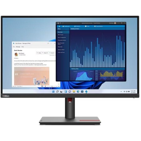 Lenovo T27p-30/ 27" IPS/ 3840x2160/ 16:9/ 350cd/m2cmd/ 1300:1 / 4ms/ HDMI/ DP/ USB/ RJ45/ jack/ VESA/ PIVOT/ černý