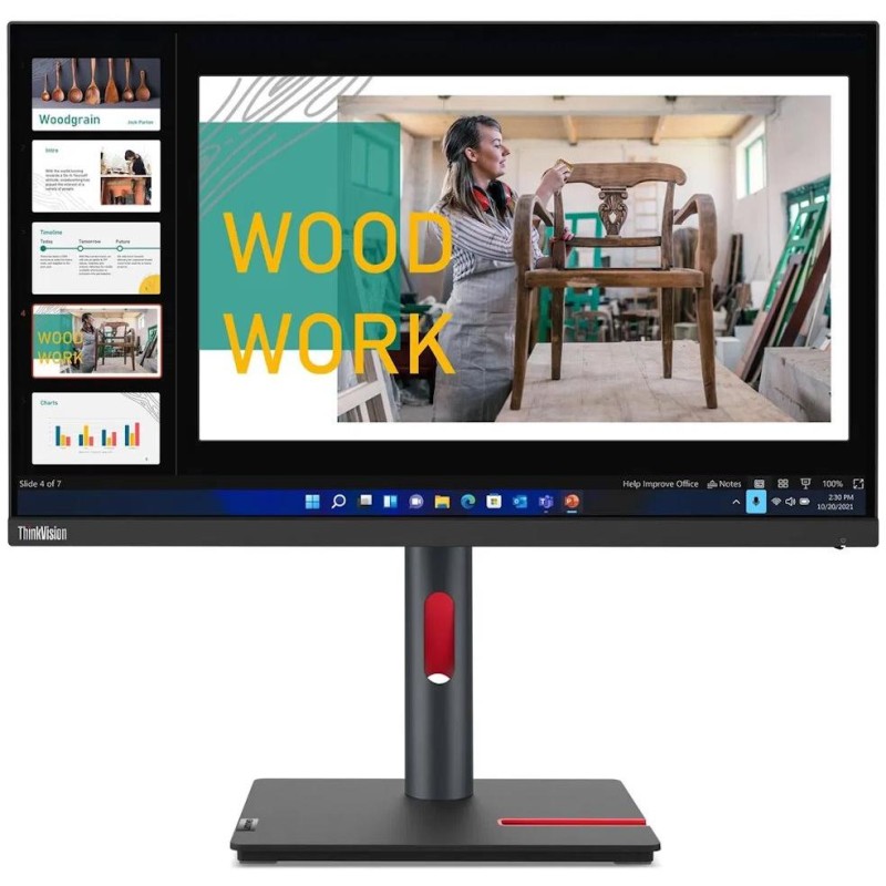 Lenovo P24q-30/ 23,8" IPS/ 2560x1440/ 16:9/ 300cd/m2cmd/ 1000:1 / 4ms/ HDMI/ DP/ USB/ jack/ VESA/ PIVOT/ černý
