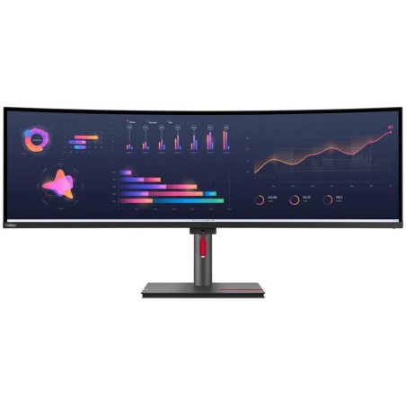 Lenovo P49w-30/ 49" IPS,prohnutý/ 5120x1440/ 32:9/ 350cd/m2 cmd/ 2000:1 / 4ms/ HDMI/ DP/ USB/ RJ45/ VESA/ černý