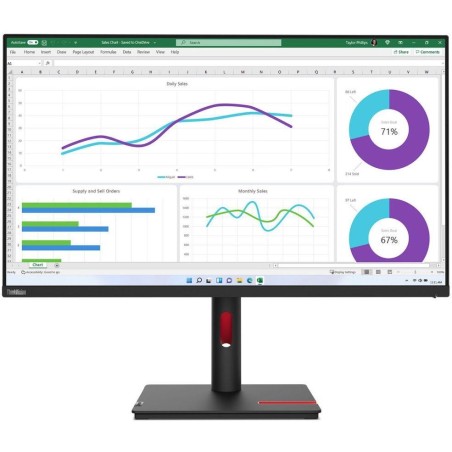 Lenovo T32p-30/ 31,5" IPS/ 3840x2160/ 16:9/ 350cd/m2cmd/ 1000:1 / 4ms/ HDMI/ DP/ USB/ RJ45/ VESA/ PIVOT/ černý