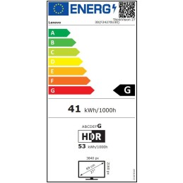 Lenovo ThinkVision 27 3D/ 27" IPS / 3840x2160/ 16:9/ 310cd/m2cmd/ 1200:1 / 4ms/ HDMI/ DP/ USB/ RJ45/ VESA/ PIVOT/ černý