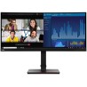 Lenovo P34w-20/ 34,14" IPS, gebogen/ 3440x1440/ 21:9/ 300cd/m2/ 1000:1 / 4ms/ HDMI/ DP/ USB/ RJ45/ VESA/schwarz