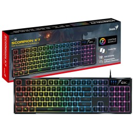 GENIUS GX GAMING Scorpion K7/ drátová/ Copilot/ RGB podsvícení/ USB/ černá/ CZ+SK layout
