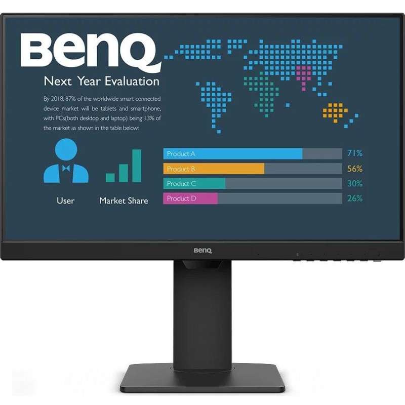 BENQ 24" LED BL2486TC/ 1920x1080/ IPS panel/ 1300:1/ 5ms/ HDMI/ DP/ USB-C/ Pivot/ audio/ černý