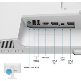BENQ 27" LED GW2786TC/ 1920x1080/ 100Hz/ IPS panel/ 1300:1/ 5ms/ HDMI/ DP/USB - C/ repro/ výškově nastavitelný/white
