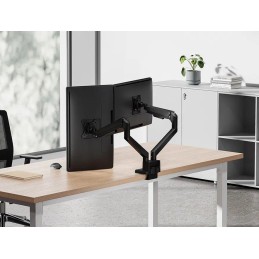 Neomounts  DS70-250BL2 Neomounts NEXT Slim Desk Mount, double display (topfix clamp/grommet), black
