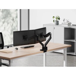 Neomounts  DS70-250BL2 Neomounts NEXT Slim Desk Mount, double display (topfix clamp/grommet), black