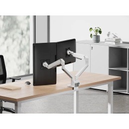 Neomounts DS70-250WH2 Neomounts NEXT Slim Desk Mount, double display (topfix clamp/grommet), white