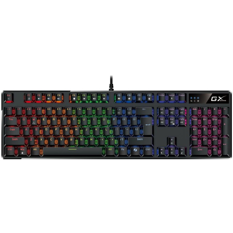 GENIUS GX GAMING Scorpion K12/ drátová/ mechanická/ Brown Switches/ RGB podsvícení/ Copilot/ USB/ černá/ CZ+SK layout