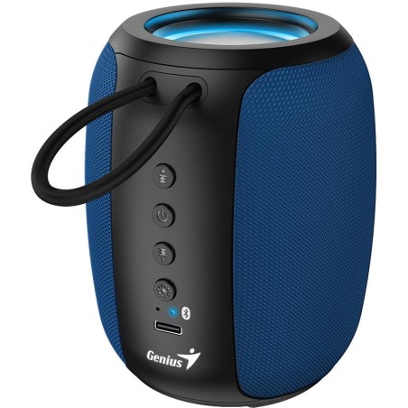 GENIUS repro SP-915BT Blue/ Bluetooth 5.3/ 5W/ mikrofon/ Copilot AI komunikace/ USB-C nabíjení/ černomodré