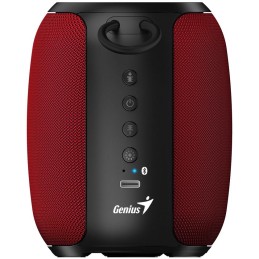 GENIUS repro SP-915BT Red/ Bluetooth 5.3/ 5W/ mikrofon/ Copilot AI komunikace/ USB-C nabíjení/ černočervené