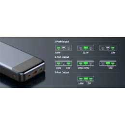 Swissten power bank 30000 mah pro notebooky 133w power delivery grey