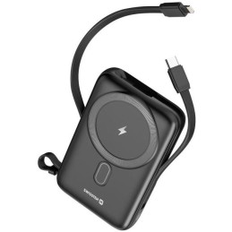 Swissten power bank 10000 mah pd 20w s integrovanými kabely  usb-c a lightning (kompatibilní s magsafe)
