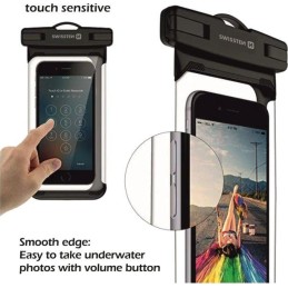 Swissten vodotěsné pouzdro waterproof černé