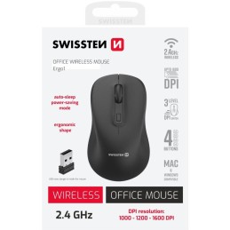 Swissten kancelářská bezdrátová myš