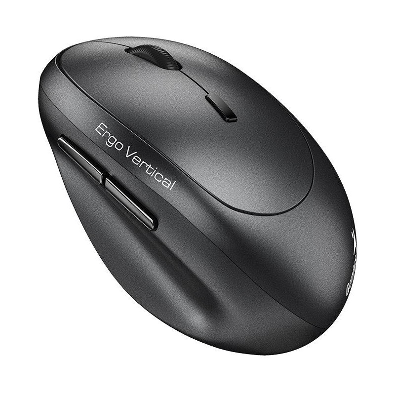 GENIUS Ergo 8350S Dark Grey/ vertikální/ 2400 dpi/ bezdrátová 2,4GHz+BT 5.3/ 6tlačítek/ Copilot/ tichá/ tmavě šedá