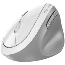 GENIUS Ergo 8350S White Grey/ vertikální/ 2400 dpi/ bezdrátová 2,4GHz+BT 5.3/ 6tlačítek/ Copilot/ tichá/ bílošedá