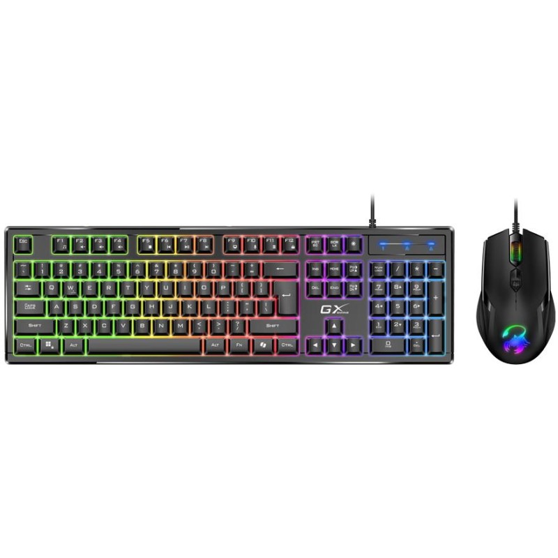 GENIUS GX GAMING Scorpion KM-GX6/ drátový set klávesnice s myší/ RGB podsvícení/ Copilot/ USB/ černá/ CZ+SK layout