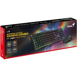 GENIUS GX GAMING Scorpion KM-GX6/ drátový set klávesnice s myší/ RGB podsvícení/ Copilot/ USB/ černá/ CZ+SK layout
