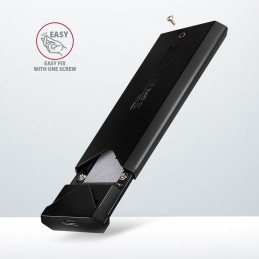 AXAGON box na M.2 NVMe SSD / EEM2-UB2 / USB-C / USB 3.2 Gen2 / černý / kabel 20cm USB-C na USB-C