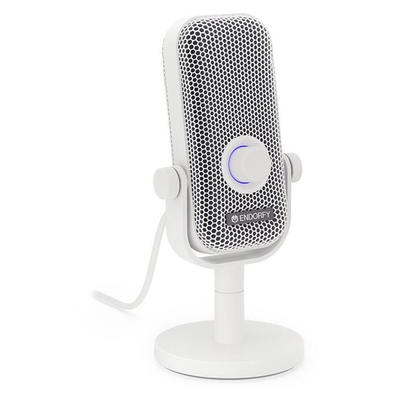Endorfy mikrofon Solum Voice S Onyx White / drátový / pop-up filtr / RGB podsvícení / USB-C / bílý
