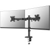 Uchwyt biurkowy Neomounts NERO Double Flat Screen 10-32" (uchwyt na telefon + zacisk Quick-fix/przelotka)