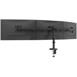 Neomounts NERO Triple Flat Screen Desk Mount 10-27 "(phone holder+Quick-fix clamp/grommet)