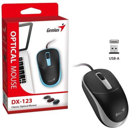 GENIUS DX-123 Galaxy Grey/ drátová/ 1200 dpi/ USB/ černošedá