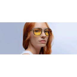 GUNNAR kancelářske/herní brýle  BARRON SILVER jantarová skla BLF 65 GUNNAR focus