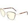 Okulary biurowe/do gier GUNNAR ERIKA COFFEE/GOLD soczewki przezroczyste BLF 35 GUNNAR focus