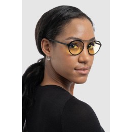 GUNNAR kancelářske/herní brýle  PACIFICA ONYX-SILVER jantarová skla BLF 65 GUNNAR focus