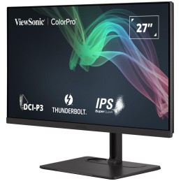 ViewSonic VP2776T-4K/27" 16:9 3840 x 2160 3 sides Frameless SuperClear IPS Monitor with 100% sRGB,98% DCI-P3,Thunderbolt