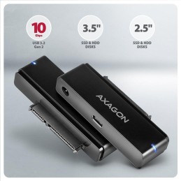 AXAGON USB-A/C PRO adaptér pro 2,5"/3,5" SATA SSD/HDD / ADSA-FPX / USB 3.2 Gen2 / SATA 6G / USB-A + USB-C / 0,6m
