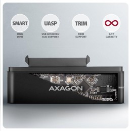 AXAGON USB-A/C PRO adaptér pro 2,5"/3,5" SATA SSD/HDD / ADSA-FPX / USB 3.2 Gen2 / SATA 6G / USB-A + USB-C / 0,6m