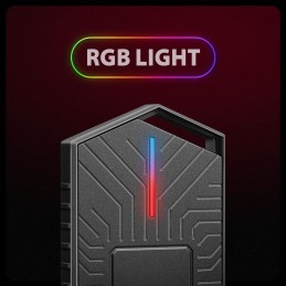 AXAGON externí RGB box pro M.2 NVMe SSD / EEM2-GAM / USB-C / USB 3.2 Gen2 / až 10 Gbit/s / kabel 50cm