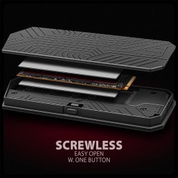 AXAGON externí RGB box pro M.2 NVMe SSD / EEM2-GAM / USB-C / USB 3.2 Gen2 / až 10 Gbit/s / kabel 50cm