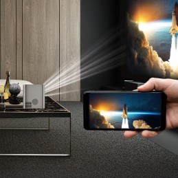 STRONG projektor Q1/ LCD/ HD (1280x720)/ 180 ANSI lm/ USB 2.0/ HDMI/ BT/ Wi-Fi/ Repro/ šedý