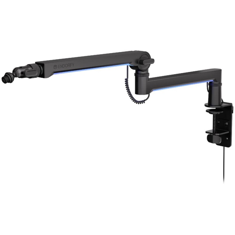 Endorfy rameno na mikrofon Broadcast Low Profile RGB Boom Arm / 360st. rotace / kulová hlava / LED osvětlení