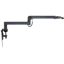 Endorfy rameno na mikrofon Broadcast Low Profile RGB Boom Arm / 360st. rotace / kulová hlava / LED osvětlení