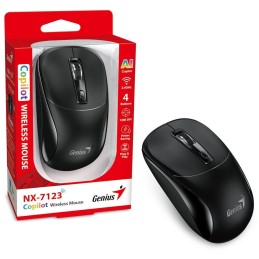 GENIUS NX-7123 Black/ 1200 dpi/ bezdrátová/ Copilot/ 4tlačítková/ černá