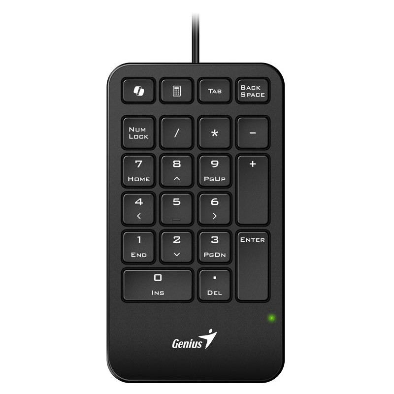 GENIUS NumPad 125/ Drátová/ USB-C/ Copilot/ slim design/ předložka/ černá